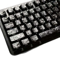 Carbon fiber side-engraved keycaps, 119 keys, compatible with wooting bee magnetic switch mechanical keyboards, pbt keycaps, universal fit