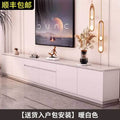 Rock slab solid wood coffee table tv cabinet casual bedroom living room for home floor-standing storage cabinet tall floor cabinet two-piece set