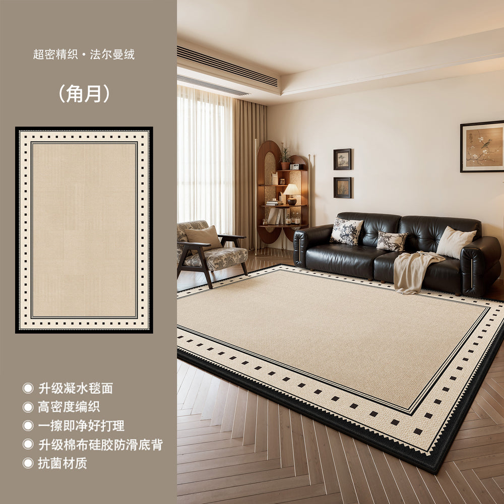 Carpet living room no-wash and wipeable nature medieval style bedroom bedside mat retrofor home coffee table sofa floor mat full cover