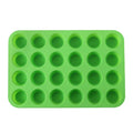 Silicone mini 24-cavity cake mold, perforated round muffin cup baking pan, diy jelly making baking tool