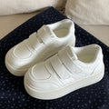 Velcro heightening student white shoes women's 2026new arrivalspringthick sole sneakers ins trendy niche style bread shoes