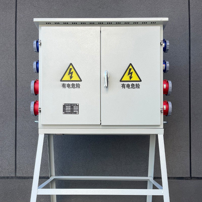 Customized complete sets of white construction site temporary distribution boxes Factory direct supply Outdoor construction distribution boxes with brackets