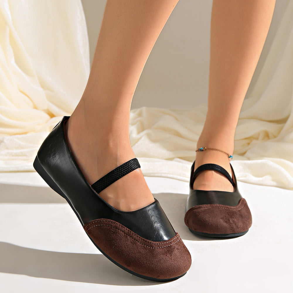 Exportplus sizemary jane flats women's spring and summer new arrival soft bottom ballet style bean shoes with skirt flats wholesale