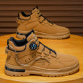 Boots men's high-top spring british style retromencasual leather shoes mid-top waterproofnon-slipworkwear boots