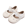 Vancahao  new baby toddler shoes girls mary jane pearl princess shoes fashion soft sole leather shoes flats