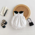 Summer romper dress for baby girls - cute, adorable, and stylish princess outfit for crawling and everyday wear