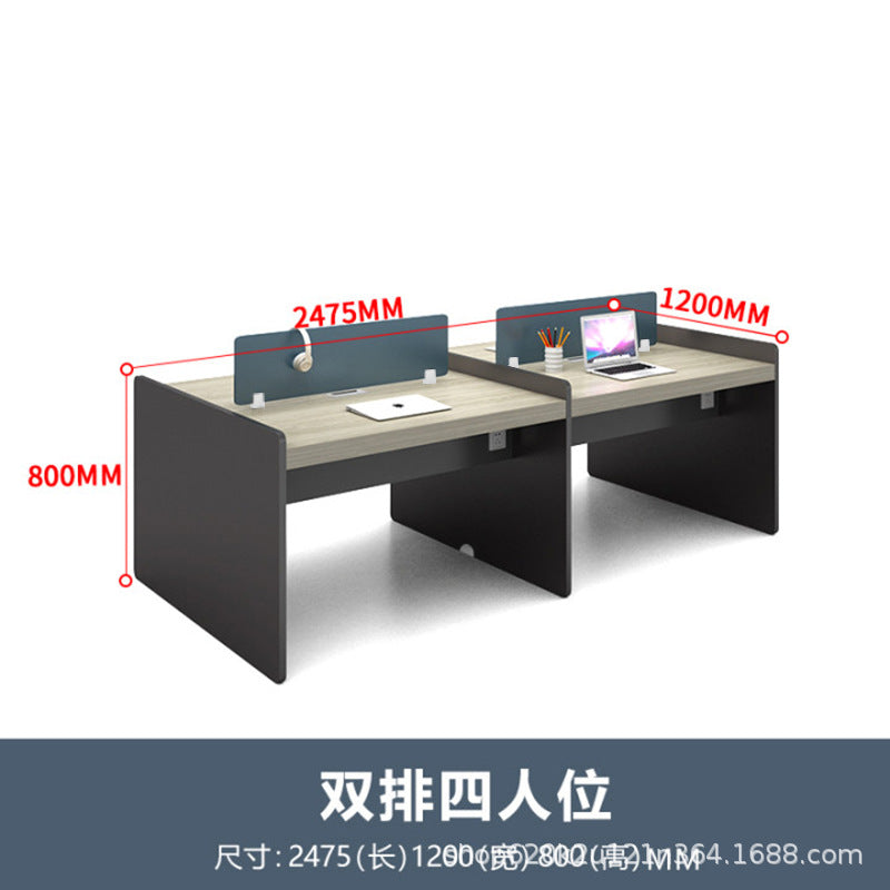Staff screen desk casual modern office workstation table and chair combination face-to-face multi-person slot staff booth