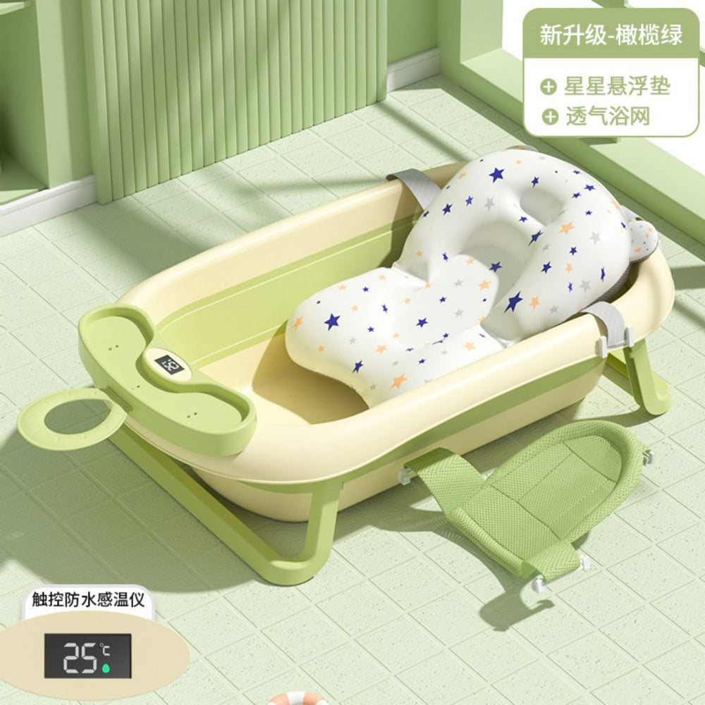 Baby temperature-sensitive bathtub, foldable baby bathtub, newborn infant bath bucket, toddler sit-up bathtub