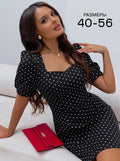 European and american wholesale:  autumn new women's elegant bowknot polka dot dress