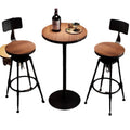 Iron bar chair table combination creative high stool one table two chairs restaurant casual back chair bar table no