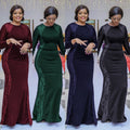 new european and american style evening gown dress, african women's clothing,  slimming and figure-flattering floor-length maxi dress