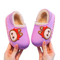 Kids cotton slippers winter indoor girl baby non-slipthickenedheattechcute boy's fur cotton shoes