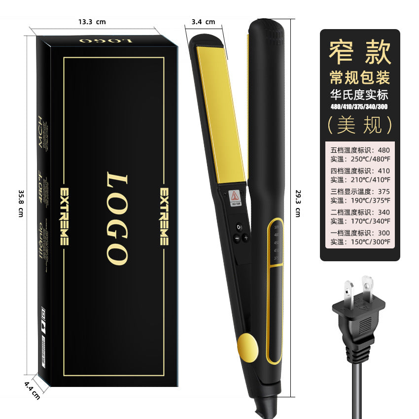 Cross-border professional hair straightener high temperature hair straightener splint curling iron dual-purpose straight plate clip hair straightener