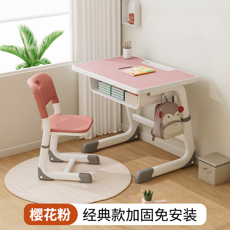 Children's learning table for primary school students, home writing homework desk, table for children's training and tutoring class desks and chairs suit