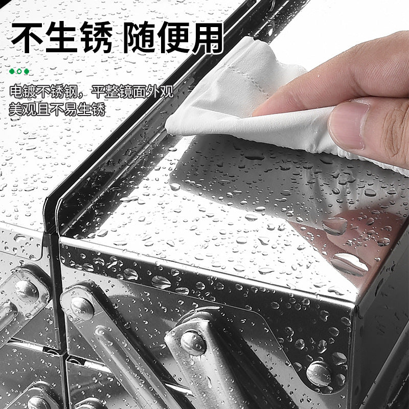 Baolian stainless steel toolbox three-layer folding household car multi-function portable iron industrial-grade storage box