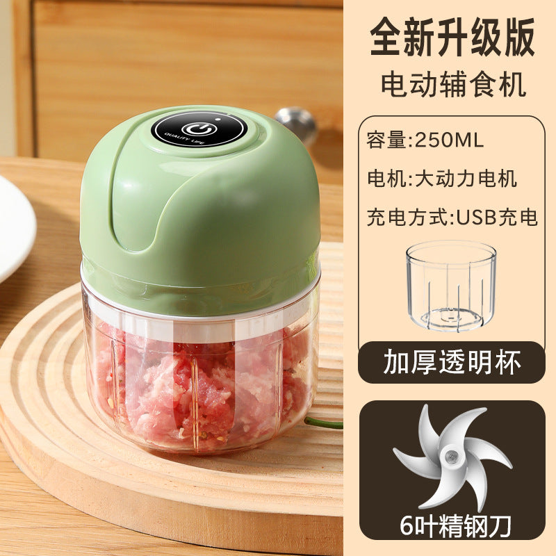 Electric garlic masher mini garlic paste handy gadget kitchen garlic masher garlic masher garlic paste food supplement meat grinder for home garlic peeler