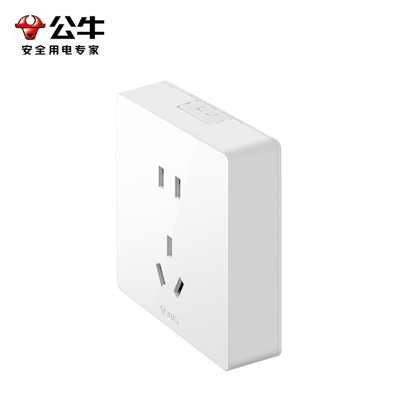 Bull surface mounted switch socket wholesale open wire wall five-hole panel wall surface box socket G59 white genuine