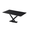 Black frame-matte pure black straight edge
