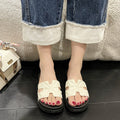 Women's summer slippers - stylish, sweet, princess-style, thick-soled, indoor/outdoor, non-slip, beach-ready thong sandals