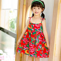 Girls' summer princess dress - cute cotton sundress for toddlers and young girls - korean style spaghetti strap dress (cross-border e-commerce)