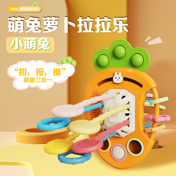 Cross-border baby radish Lalale early education pumping toy baby grasping exercise 0-3 years old toothpaste pumping music