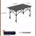 120cm height-adjustable black table (50-80cm) - no mesh pocket + includes storage bag