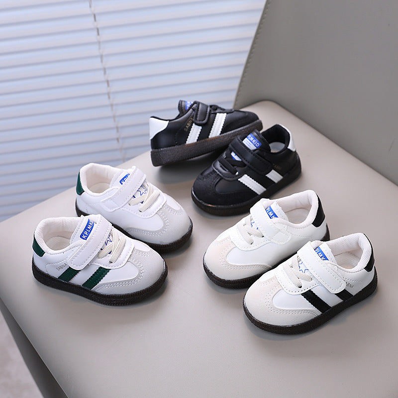 spring/autumn new korean style boys' casual sneakers, girls' soft-soled breathable athletic shoes, children's german army trainers (gats)