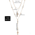 Long cross necklace wholesale fashion cross-border multi-layered pendant light luxury high-end diamond-encrusted clavicle chain for women