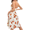European and american style printed camisole lingerie nightgown casual sleep dress women's sexy dress with chest tie