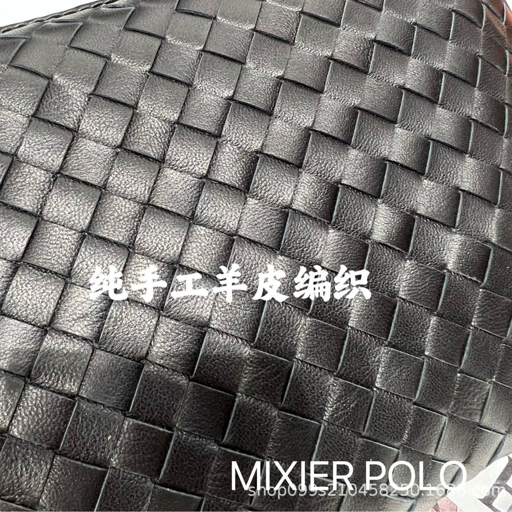 Genuine leather 2024 spring/summer new collection handmade lambskin woven bag - trendy shoulder, crossbody, handbag, and dumpling bag