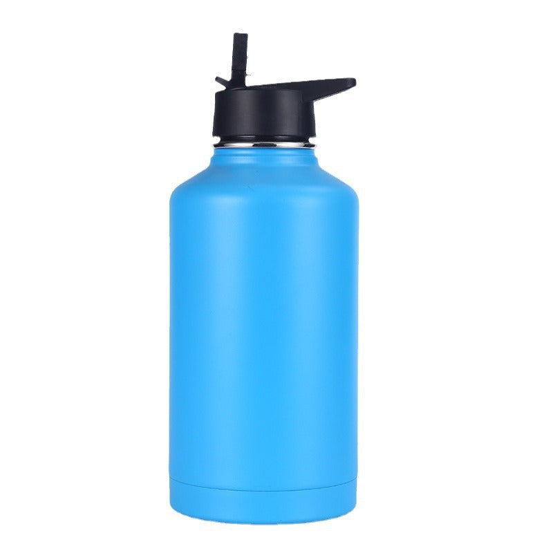 304 stainless steel insulated tumbler, outdoor portable sports water bottle, 64oz double-walled vacuum space bottle wholesale