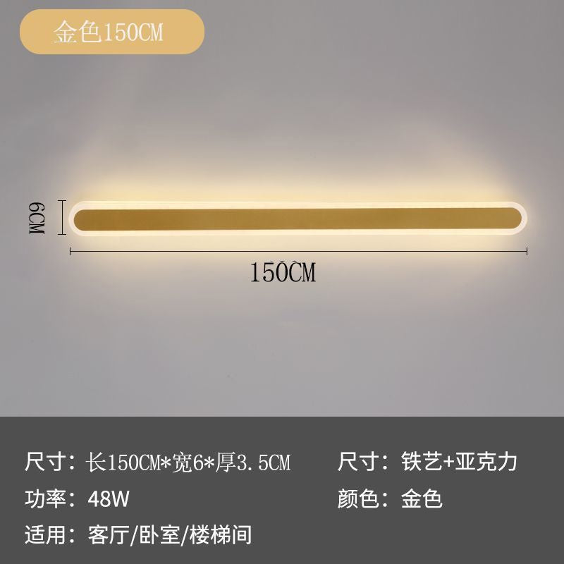 Nordic led wall lamp light luxury lighting casual linear lamp bedroom bedside wall lamp living room aisle normcore wall