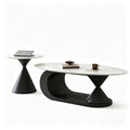 Italian normcore slate coffee table for home living room oval double coffee table small apartment designer coffee table combination