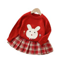Girls' crew neck sweater  autumn new collection - little girl's cartoon two-piece set, girls' jk uniform set