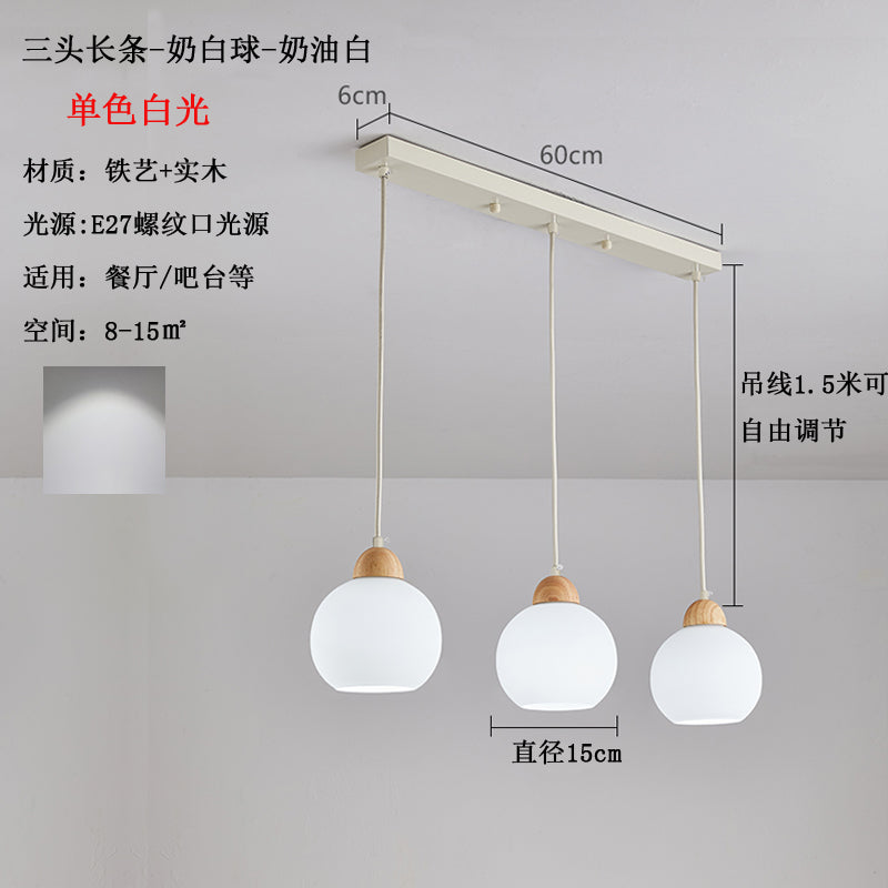 French Cream Wind Pumpkin Chandelier Designer Bar Lighting Simple Modern Creative Dining Table Art Restaurant Lights