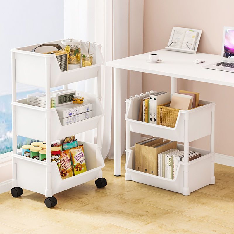 Removable bookshelf Shelf Children's toys Snack storage rack Multi-layer household trolley Floor-to-ceiling simple bookcase