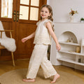 Girls' summer outfit  new style: forest-themed children's summer clothes, girls' baby shorts and tank top set, lightweight two-piece set