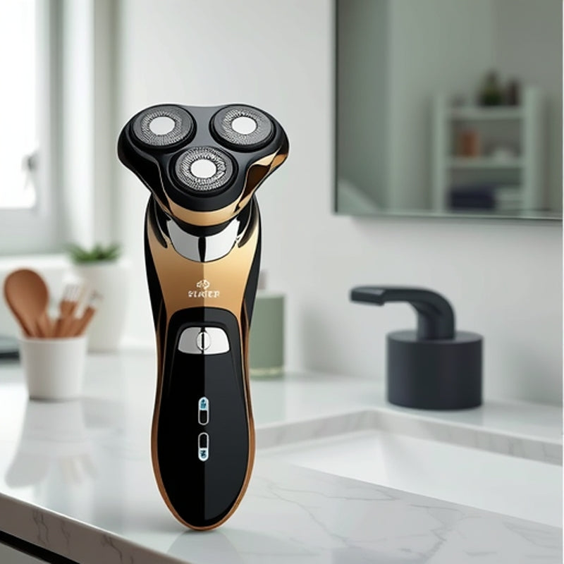 Electric shaver with triple blade heads, fully washable, rechargeable, 50-minute battery life, men's wholesale rechargeable razor