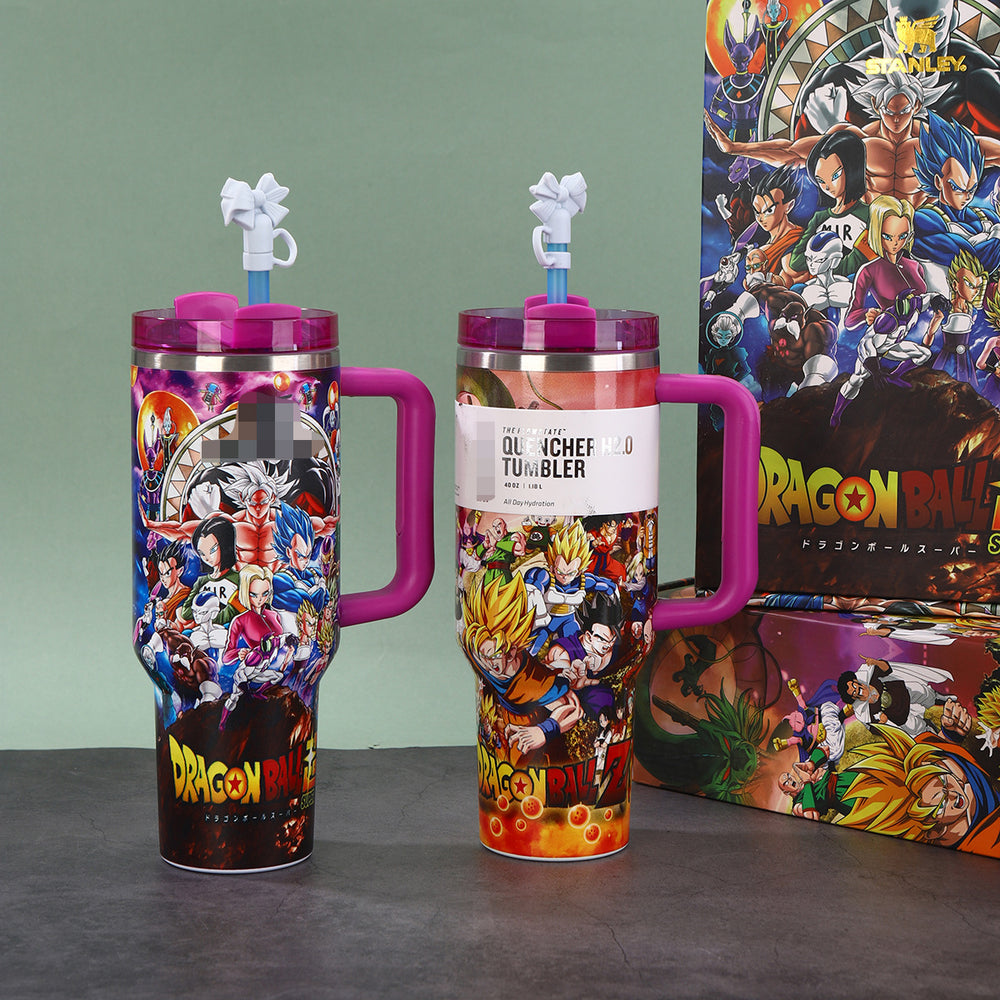 dragon ball series stanley handle car cup 304 stainless steel vacuum insulation cup outdoor portable ice cup