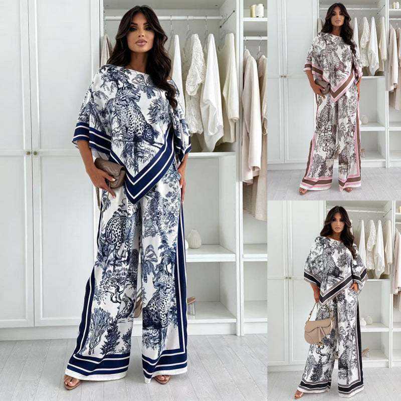Aliexpress new fashion printed top + placement floral pants set - now shipping!
