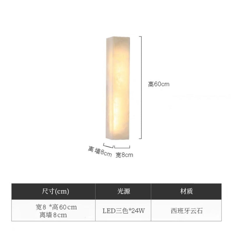 Spanish natural marble wall lamp - ideal for hotel, villa, background wall, entryway, stairwell, hallway, bedroom, and bedside decor