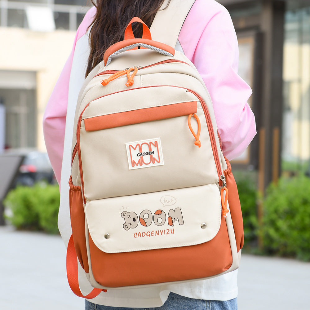 Cross-border new backpack casual versatile trend women's bag junior high school college student college style schoolbag casual backpack