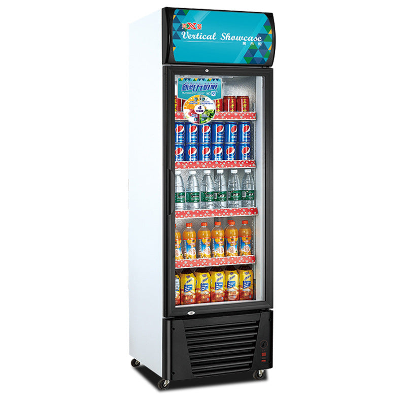 Single, double and three-door display cabinets, commercial vertical vegetable sample preservation refrigerated refrigerator, beverage and beer display cabinet