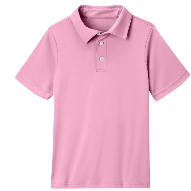 cross-border   kids' everyday casual short-sleeve solid color tops t-shirts polo shirts