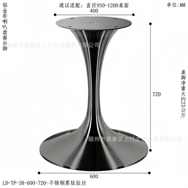 Tulip stainless steel hardware side table hotel b&b project customized light luxury living room corner table factory wholesale