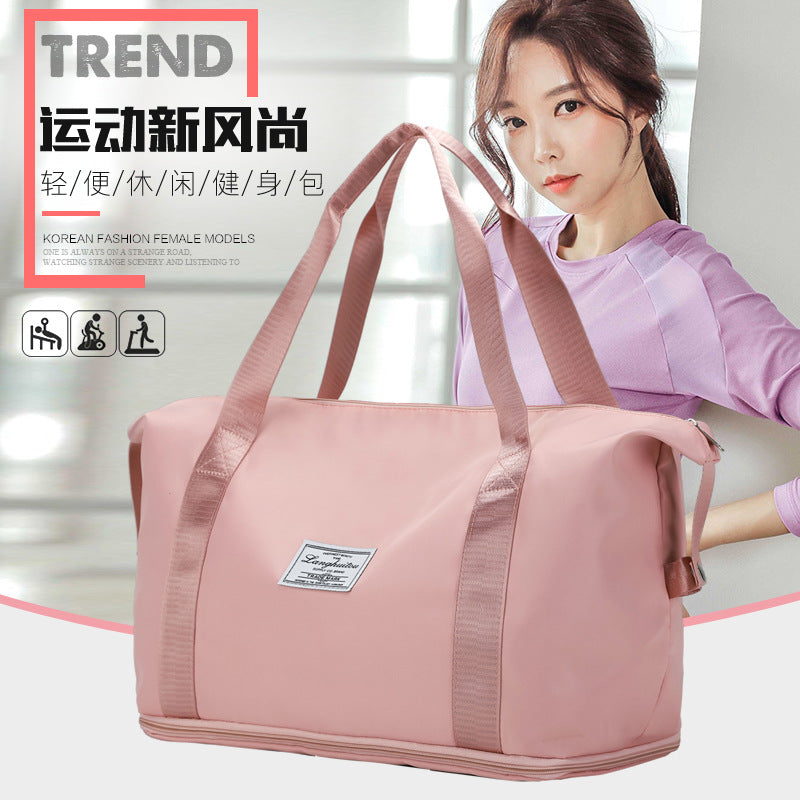 Wholesale travel bag expandable portable travel boarding sports yoga fitness bag luggage storage bag women's maternity bag