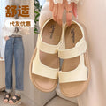 Women's flat roman sandals - new summer 2025 collection: soft sole, easy slip-on, velcro closure, casual beach sandals - summer new arrivals