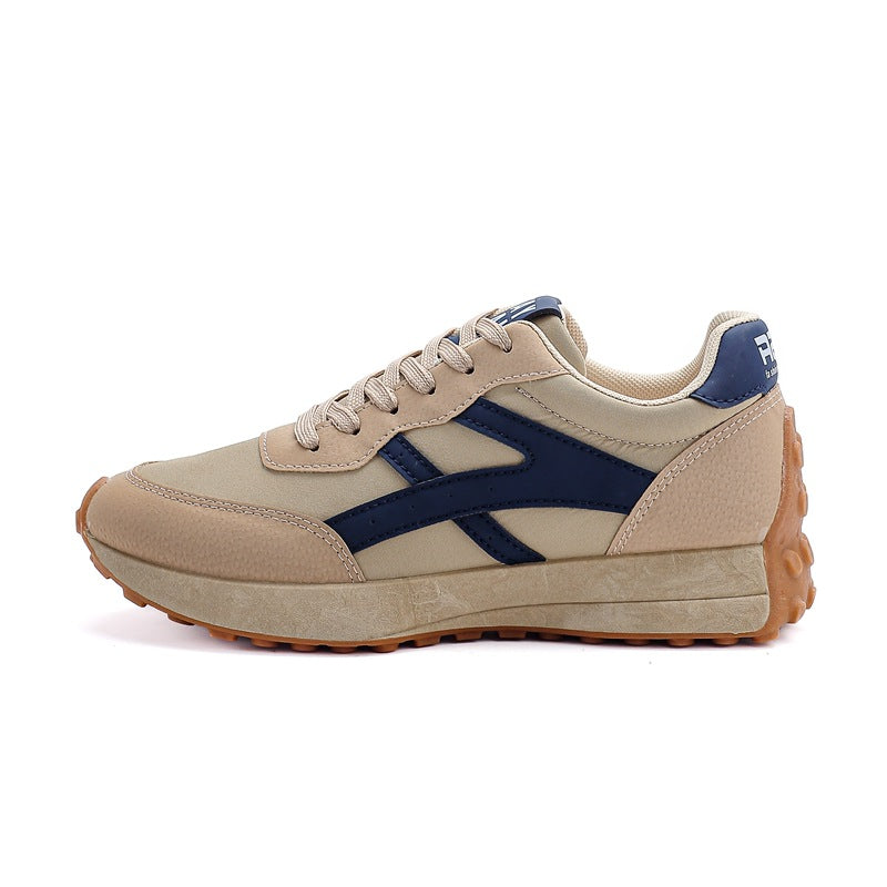 plus size women's shoes new arrival breathable leather sneakers women's korean version thick solecasual soft bottom running dad shoes