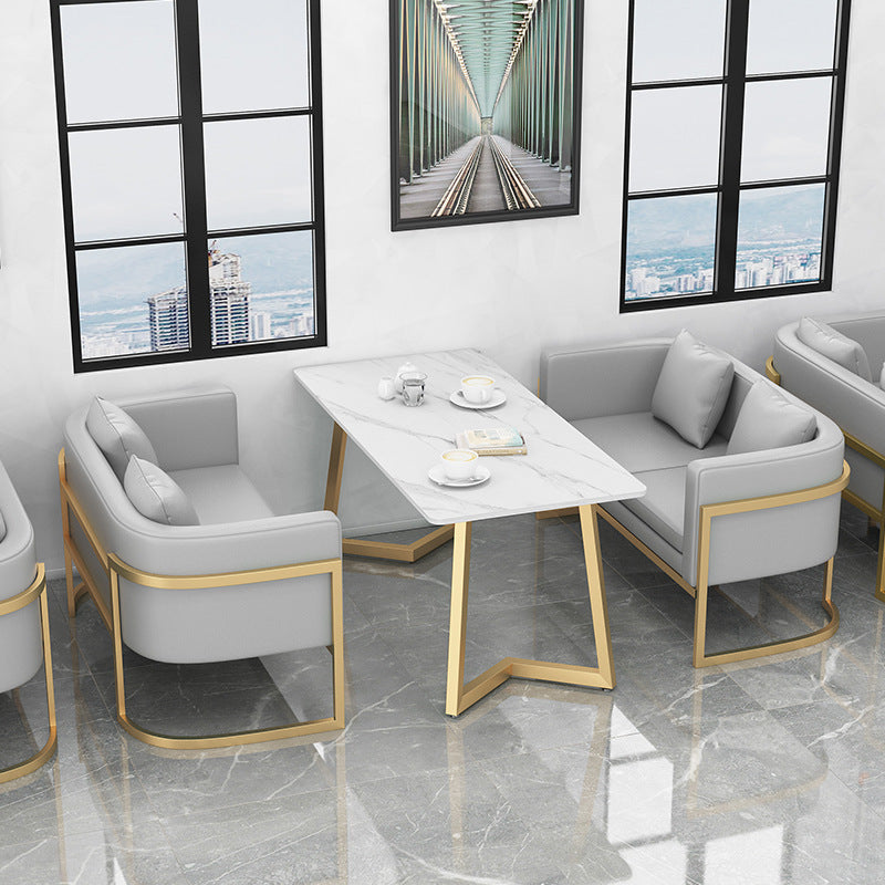 Nordic style coffee shop & bubble tea shop furniture set: tables, chairs, casual bar, lounge music, dining bar, commercial western restaurant booths & sofa combination