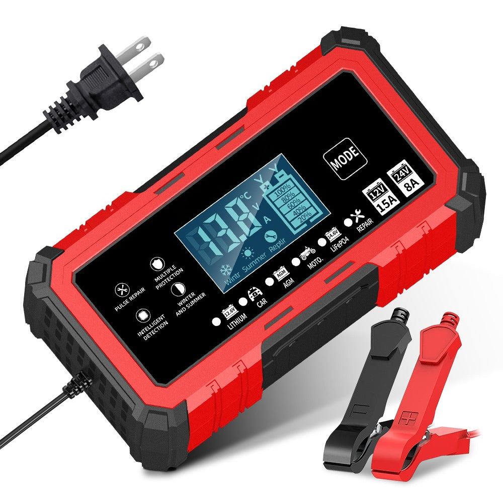 12v15a/24v8a pulse charger 14.6v15a lithium iron phosphate motorcycle car battery charger